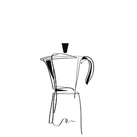 Verseuse à moka à l'esthétique élégante One Line sur drdigitaldesign