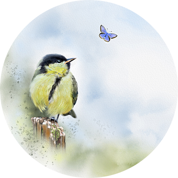 Koolmeesje is nieuwsgierig