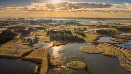 Sunrise over polder landscape North Holland by Menno Schaefer