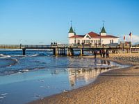 View of seaside resort Ahlbeck Usedom Baltic Sea