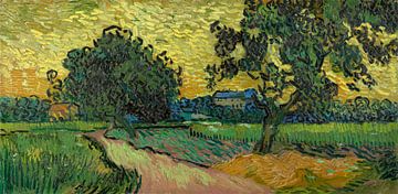 Landschap bij avondschemering, Vincent van Gogh