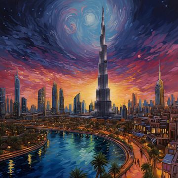 Burj Khalifa Dubai artistiek van TheXclusive Art