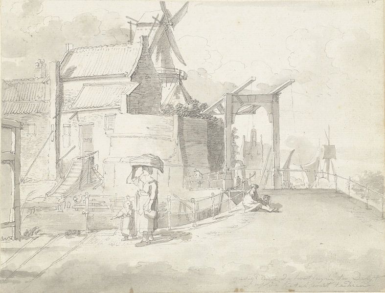 View of the Ketelpoort in Delft, Johannes Huibert Prins by Marieke de Koning