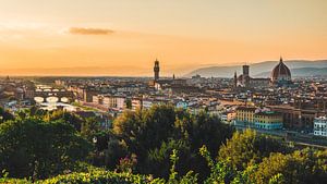 Florence skyline avec le coucher du soleil sur Kwis Design