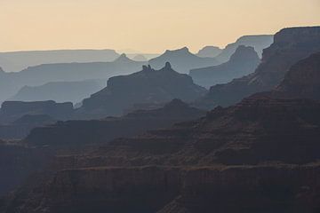 View over the Grand Canyon during sunset