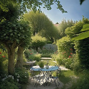 Een rustige, zonovergoten tuin van Samir Becic