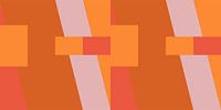 Modern abstract minimalistisch geometrisch landschap in retrostijl V van Dina Dankers thumbnail