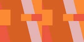 Moderne abstrakte minimalistische geometrische Landschaft im Retrostil V von Dina Dankers