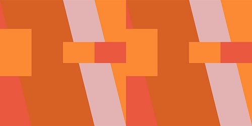 Modern abstract minimalistisch geometrisch landschap in retrostijl V