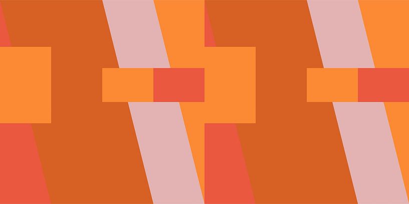 Modern abstract minimalist geometric landscape in retro style V by Dina Dankers