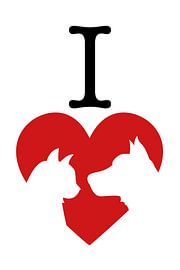 Love Cats & Dogs sur Harry Hadders Design