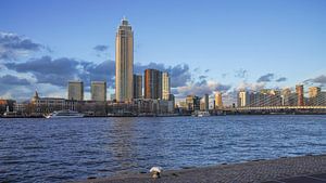 Vue du Kop van Zuid sur la Nieuwe Maas à Rotterdam. sur Dirk van Egmond