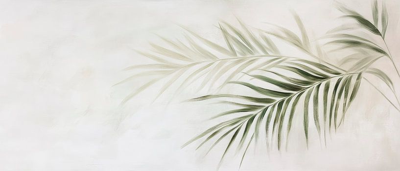 Groene palmbladeren - Zacht ontwerp van Poster Art Shop