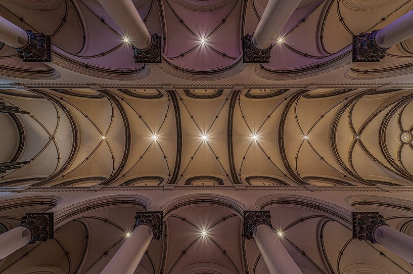 The purple roof of the Carmelite Church. by Werner Lerooy