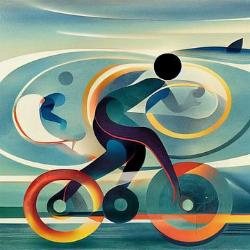 Triathlon, swimming, cycling and running by Zeger Knops