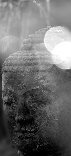 Tête de Bouddha en N&B