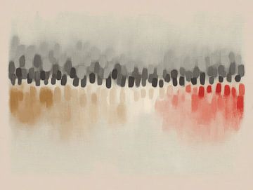 Abstrakter Minimalismus in sanften Farbtönen