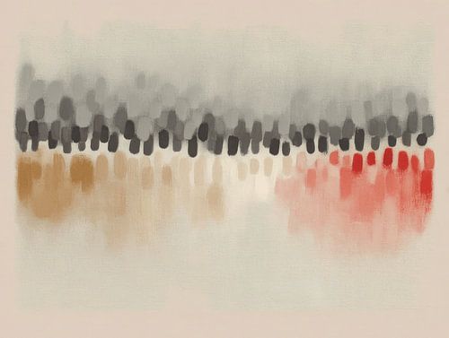 Abstract minimalisme in zachte kleurtinten