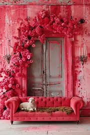 Sheep on dry land by Marijke Trienekens