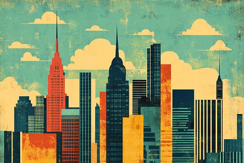 Iconische skyline in Art Deco