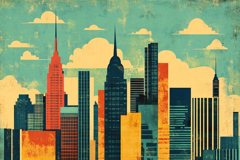 Iconic skyline in Art Deco by Imperial Art House