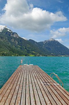Bathing jetty at the Achensee by Peter Eckert