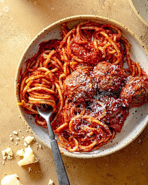 Plate of pasta with parmesan cheese by Jorie van Tienhoven JoorKitchen