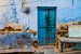 Blauwe deur in India van Jan Schuler