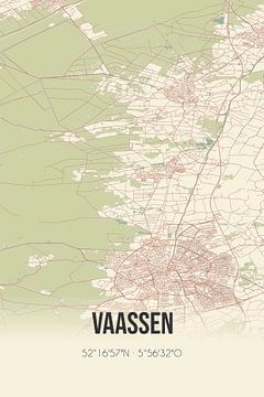 Vintage landkaart van Vaassen (Gelderland) van MijnStadsPoster