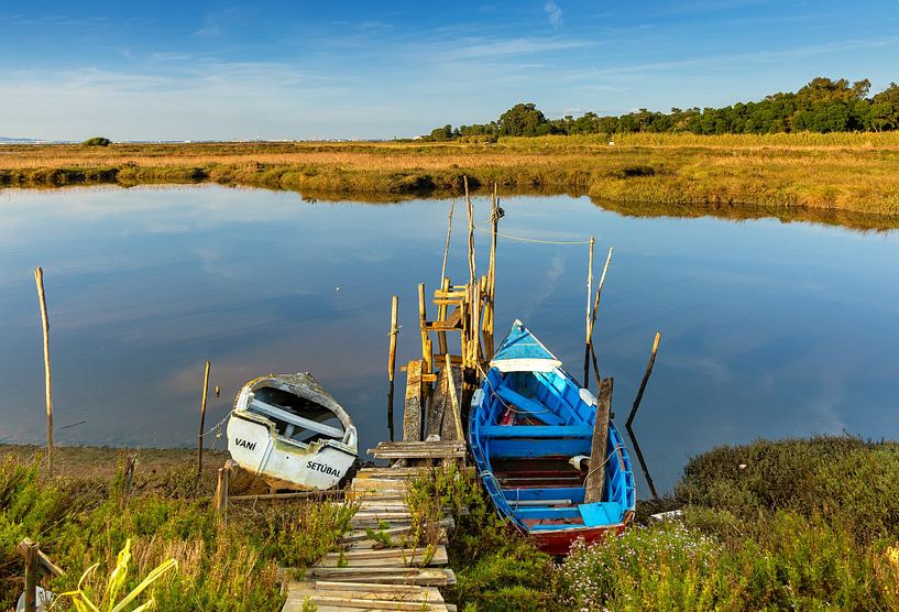 Haventje in Carrasqueira, Portugal van Adelheid Smitt