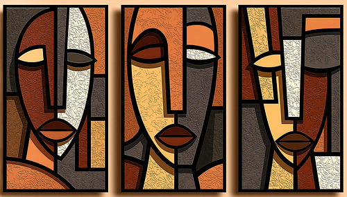Faces Triptychon