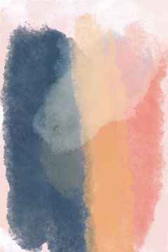 Art abstrait dans des couleurs pastel claires no. 4 sur Dina Dankers