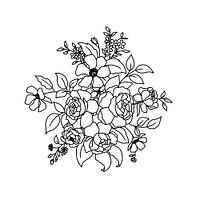 Illustratie van een boeket met rozen