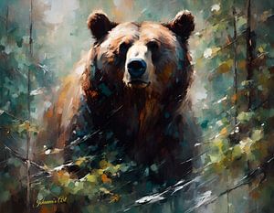Wildtiere - Abstrakter Surrealismus - Braunbär 3