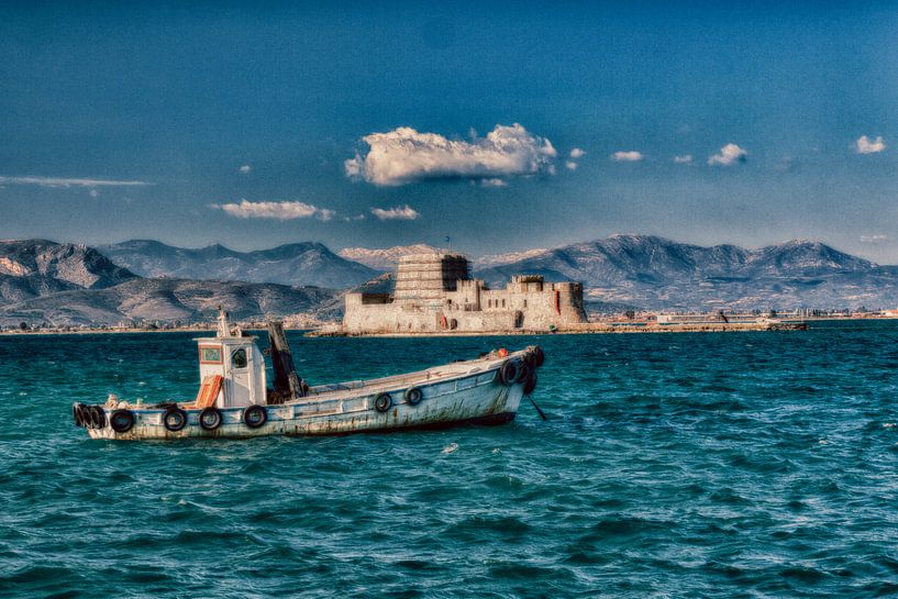Vissersboot in Nafplio par Bert Jan Hobbeling