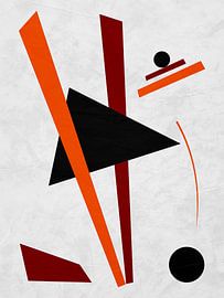 Abstract organic geometric art in earth tones