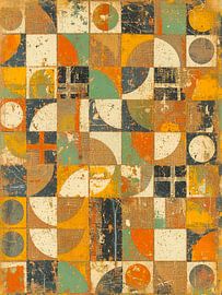 Industrielle Malerei, Geometrisch abstrakt im Bauhaus-Stil von Studio Pieternel