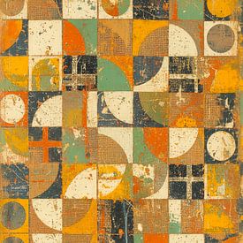 Industrielle Malerei, Geometrisch abstrakt im Bauhaus-Stil von Studio Pieternel