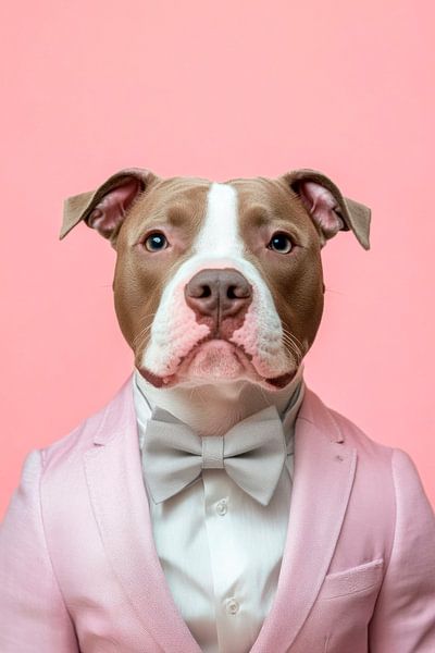 Amerikaanse Pit Bull Terrier van Poster Art Shop