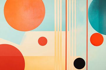 Abstracte compositie met cirkelvormige elementen van Poster Art Shop