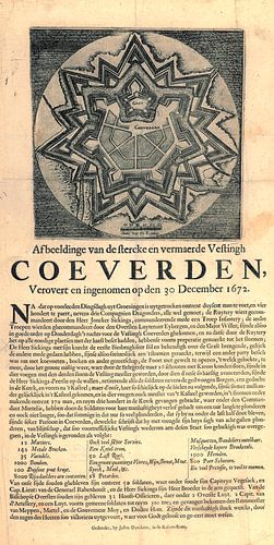 Image of Coevorden with text about conquest and capture of fortress