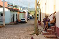 Cubans relaxing in Trinidad, Cuba