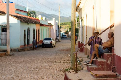 Cubans relaxing in Trinidad, Cuba