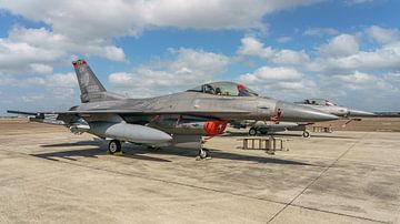 Two F-16's from the Oklahoma Air National Guard. by Jaap van den Berg