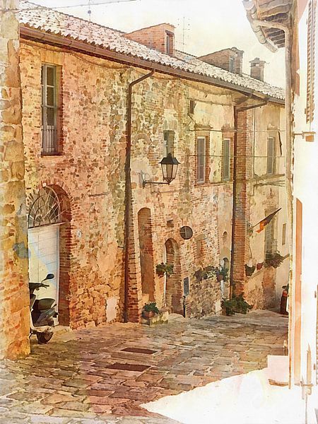 Via Della Piaggia Paciano Umbria by Dorothy Berry-Lound