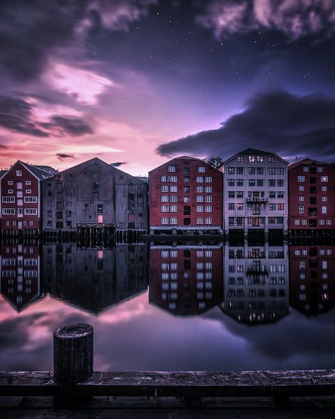 Maisons en bois de Trondheim par Niels Tichelaar