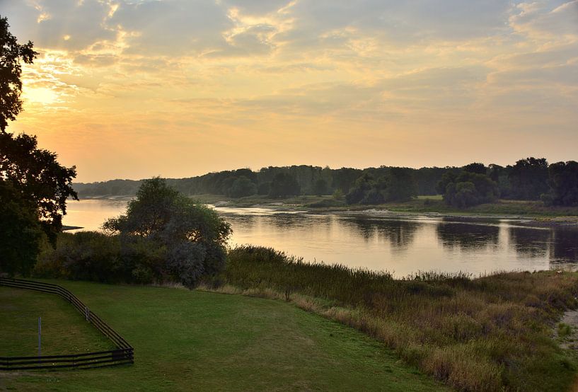 Elbe bij Brambach van Bert Vester