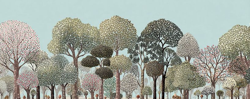 Bomen schilderij van Bloemen Studio