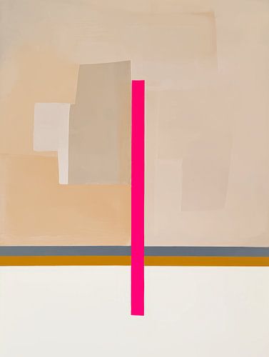 Moderner und abstrakter Minimalismus mit neonrosa Akzenten von Studio Allee