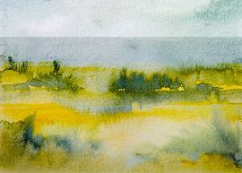 A quiet day in the dunes | Watercolour painting by WatercolorWall